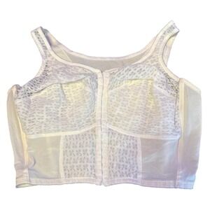 Bestform‎ White Front Closure Longline Wirefree Bra Full Figure Support Bra 46D